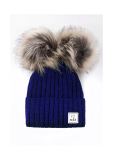 I love milk Zimná čiapka Beanie s brmbolcom, modrá