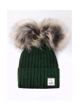 I love milk Zimná čiapka Beanie s brmbolcom, zelená