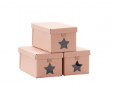 Kids Concept Krabice na topánky 3ks Pink