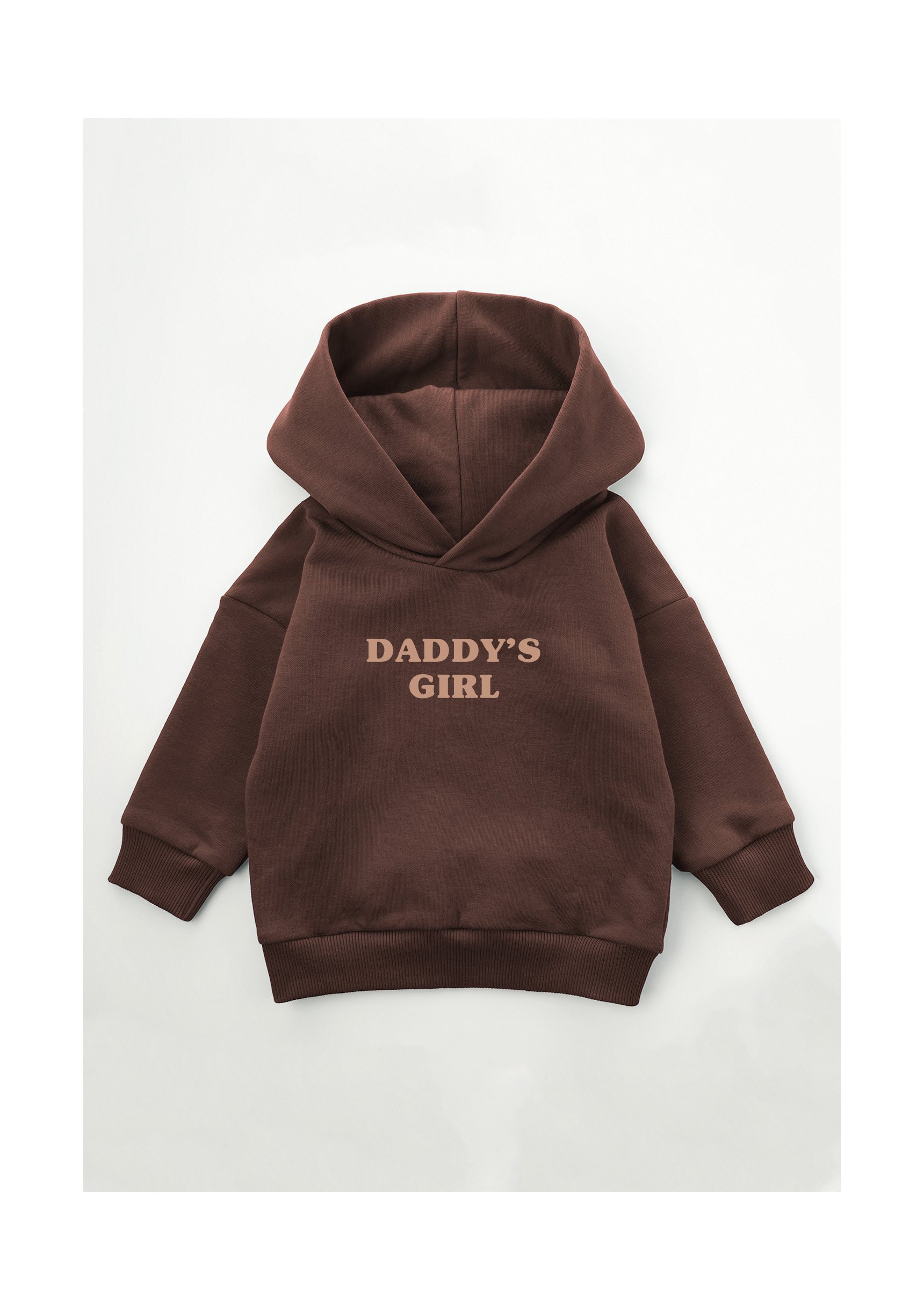 I love milk Mikina s kapucňou "Daddy's girl", hnedá