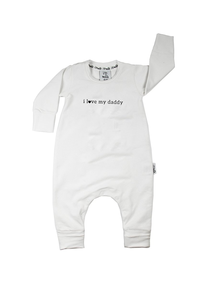 I love milk Detský overal "I LOVE DADDY"