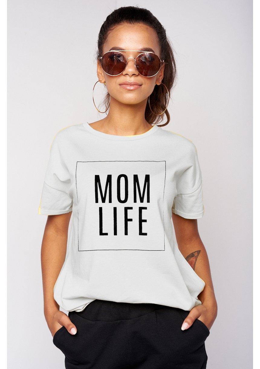 I love milk Dámske tričko s krátkym rukávom "MOM LIFE"