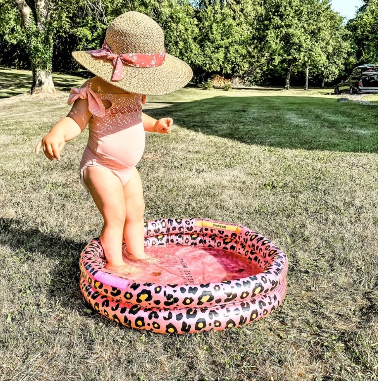 Nafukovací bazén pre deti Leopard ružový 60 cm