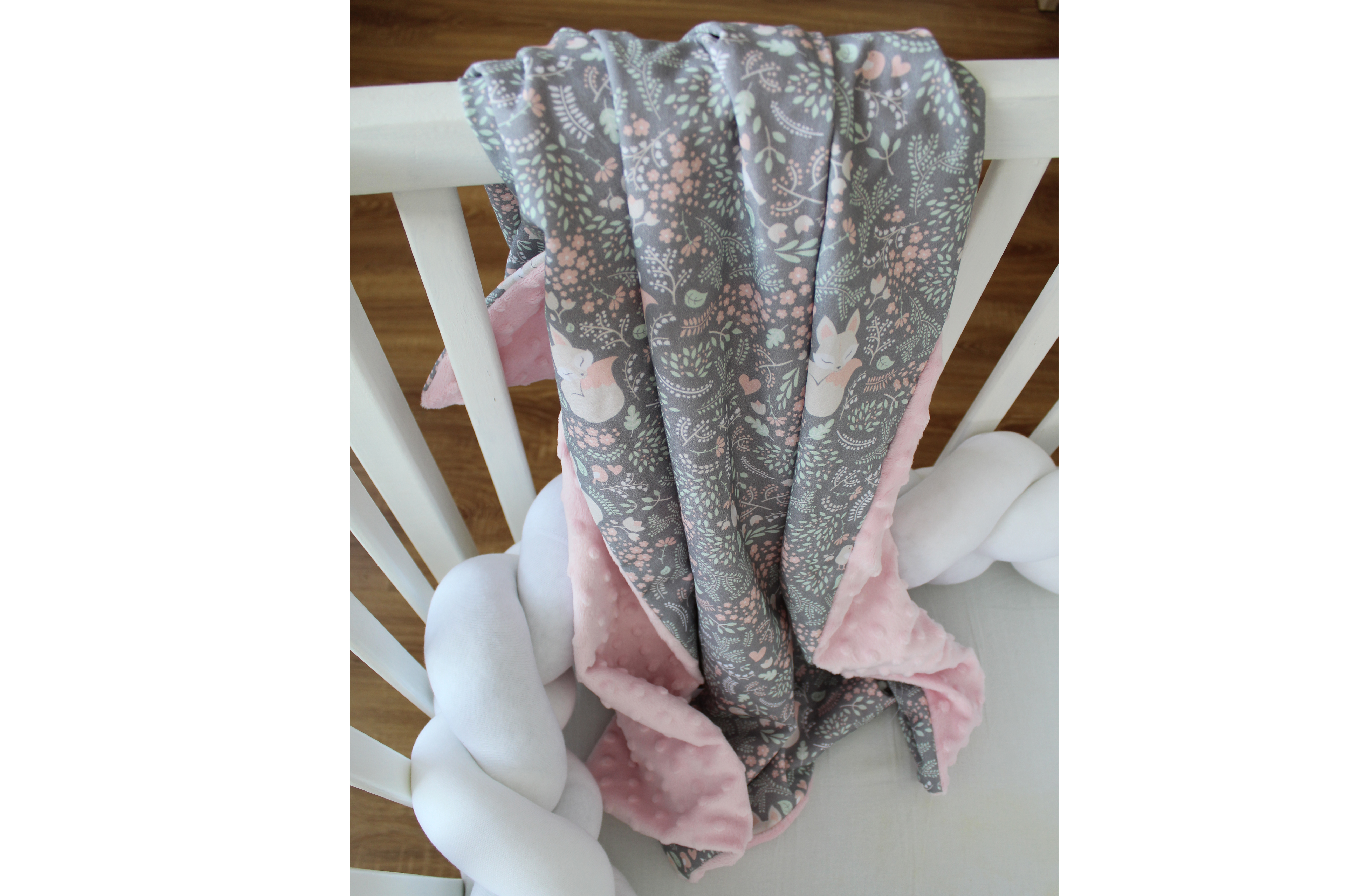 Minky deka Líštička, ružová, 100x75cm