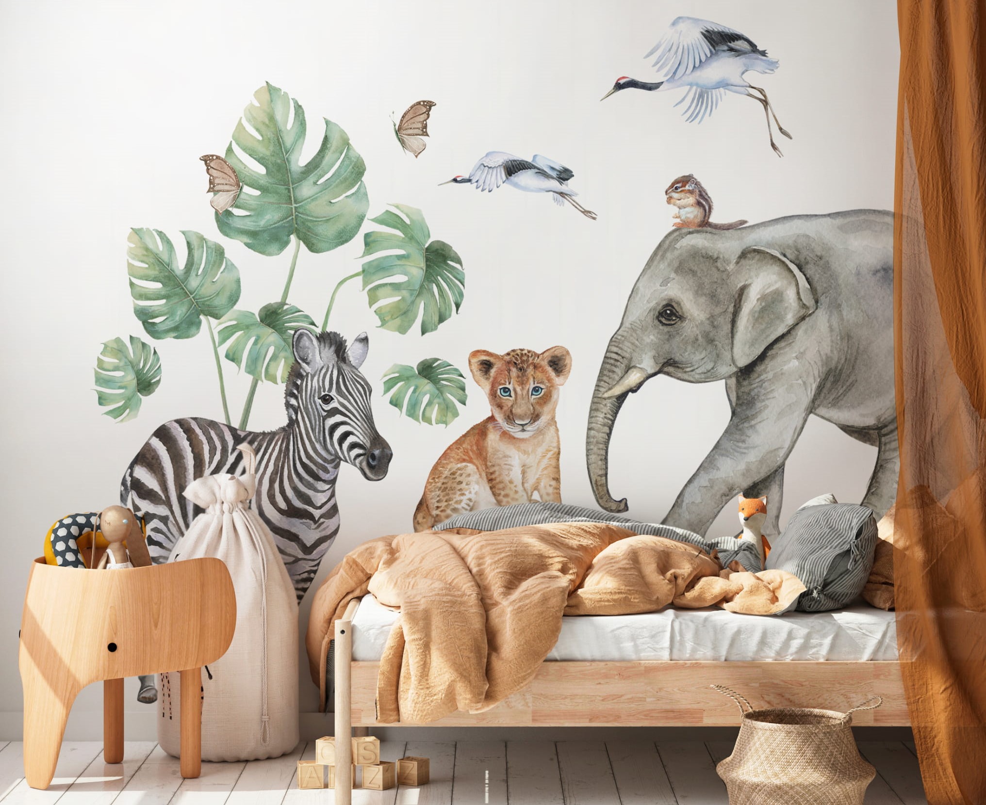 Samolepka na stenu Safari animals mix II.