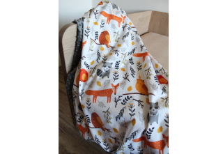 Minky deka Jesenná líška, 5 farieb na výber,100x70cm