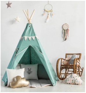Teepee stan Prírodný ľan "Zlatá hviezda"