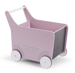 Childhome Dekoratívny kočiarik drevený Soft Pink