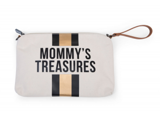 Childhome Puzdro na zips s pútkom Off White / Black Gold