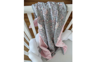 ZAPLETANCE Minky deka Líštička, ružová, 100x75cm